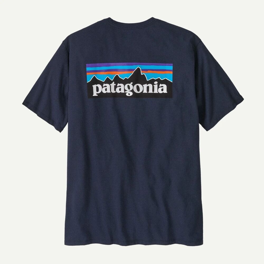 Patagonia P-6 Logo Responsibili-Tee Shirt Classic Navy Size XL Men's